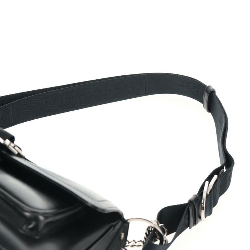 【日本直送】Christian Dior Hardcore 肩背包 皮革 2 向 銀色 黑色 正品 hk2967V-18