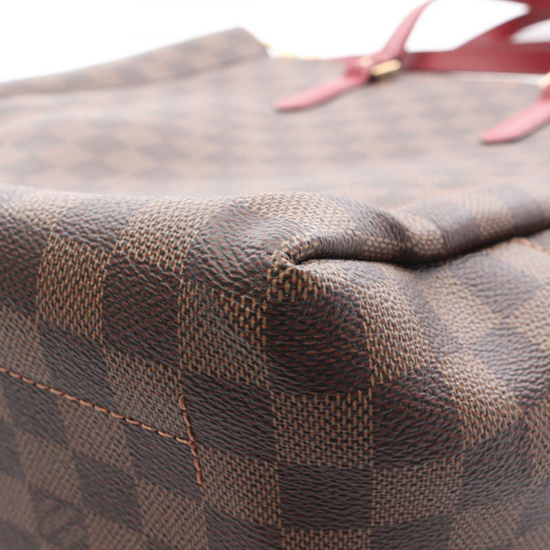 路易威登 Belmont NV MM 單肩托特包 N60293 Damier Ebene 櫻桃莓色-5