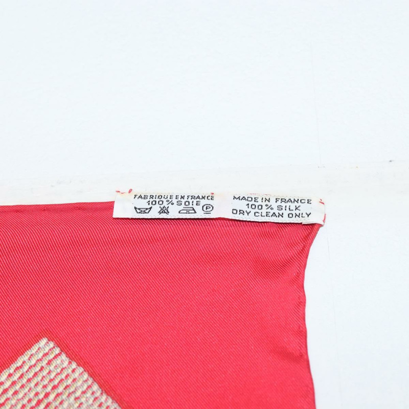 【日本直送】HERMES Carre 90 圍巾「CHEVAUX DE TRAIT」真絲紅色正品 hk3015-11