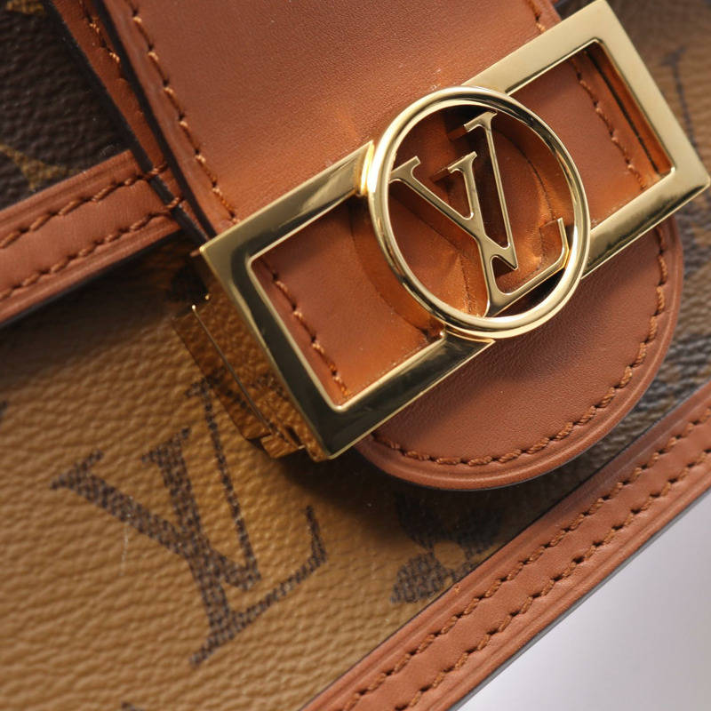 LOUIS VUITTON Portefeuille Dauphine 鏈條單肩包 M68746 Monogram Reverse-9