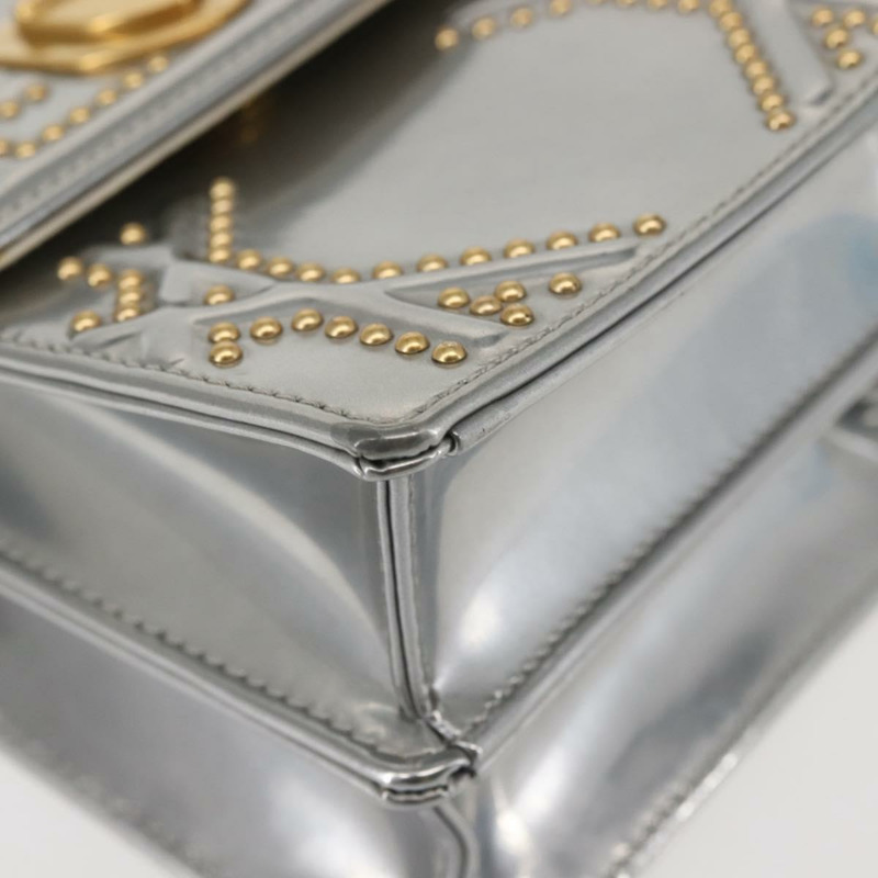 【日本直送】Christian Dior 鏈條單肩包 琺瑯銀色 正品 128918-8