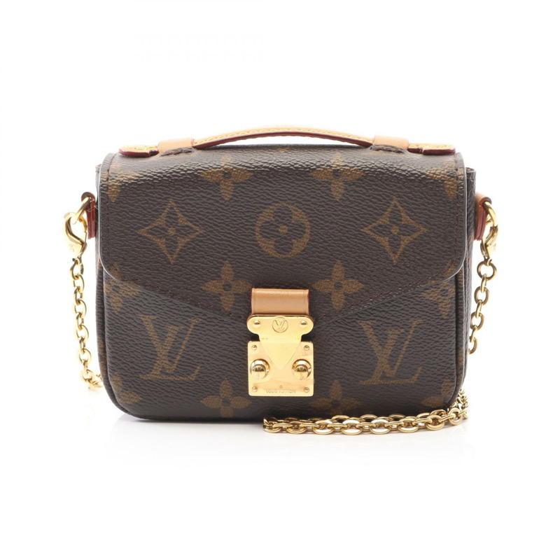 LOUIS VUITTON Micro Metis 鏈條單肩斜背包手提包 M81267 字母組合 二手-0