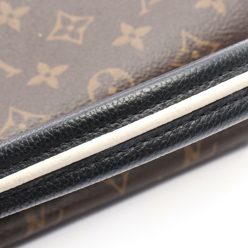 LOUIS VUITTON Doble V 肩部斜背包 M54439 Monogram 皮革黑色-5