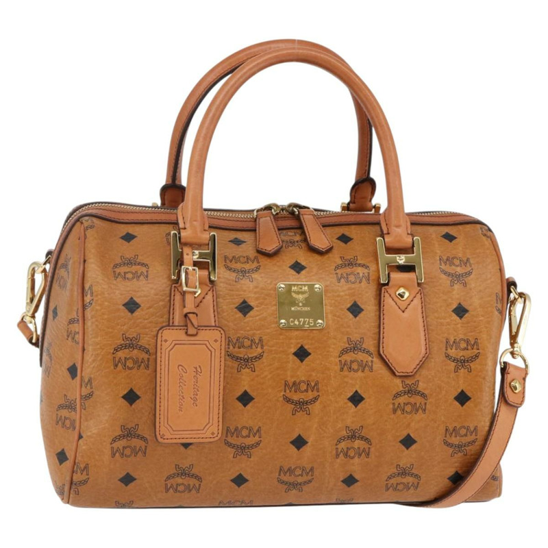 【日本直送】MCM Vicetos 標誌手提包 PVC 兩用款 棕金色 正品 142555-0
