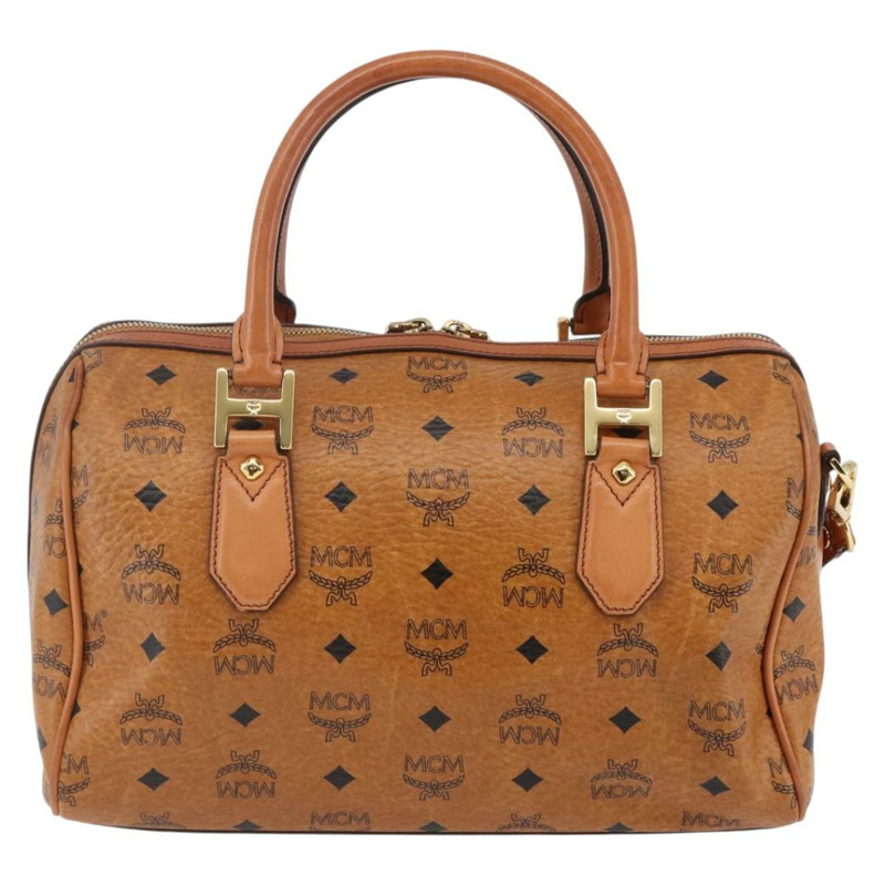 【日本直送】MCM Vicetos 標誌手提包 PVC 兩用款 棕金色 正品 142555-1