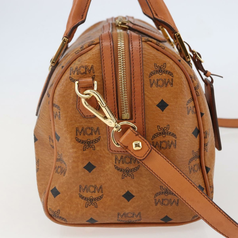 【日本直送】MCM Vicetos 標誌手提包 PVC 兩用款 棕金色 正品 142555-2