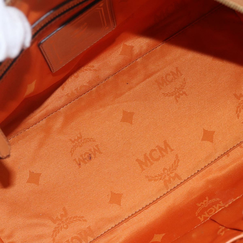 【日本直送】MCM Vicetos 標誌手提包 PVC 兩用款 棕金色 正品 142555-9