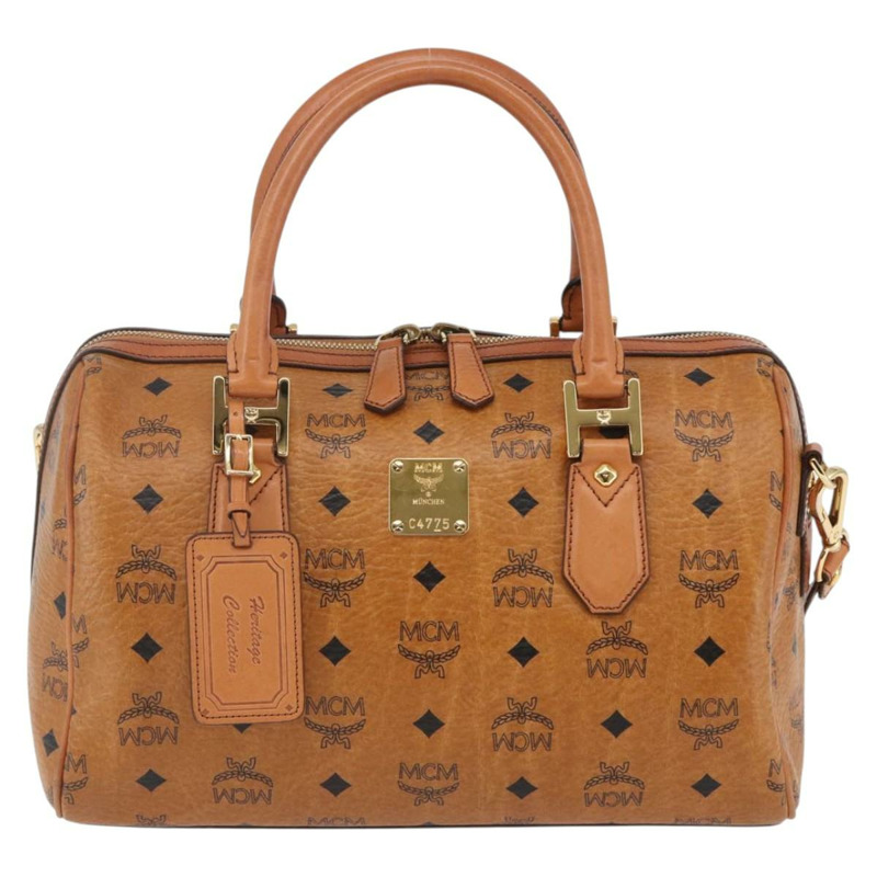 【日本直送】MCM Vicetos 標誌手提包 PVC 兩用款 棕金色 正品 142555-12