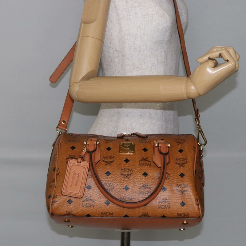 【日本直送】MCM Vicetos 標誌手提包 PVC 兩用款 棕金色 正品 142555-24