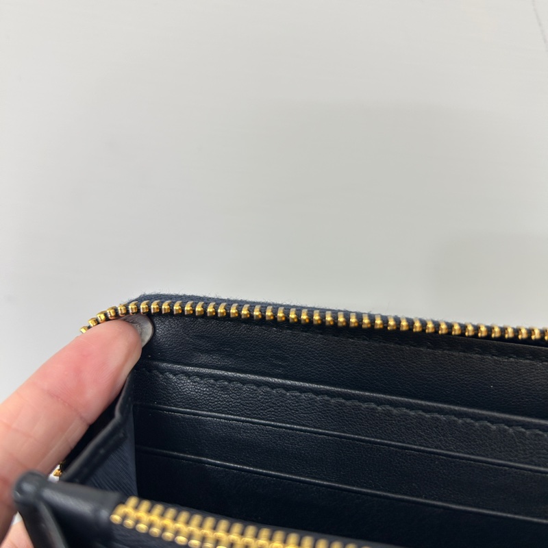 Dior 藍緹花布Montaigne ㄇ拉8卡長夾-9