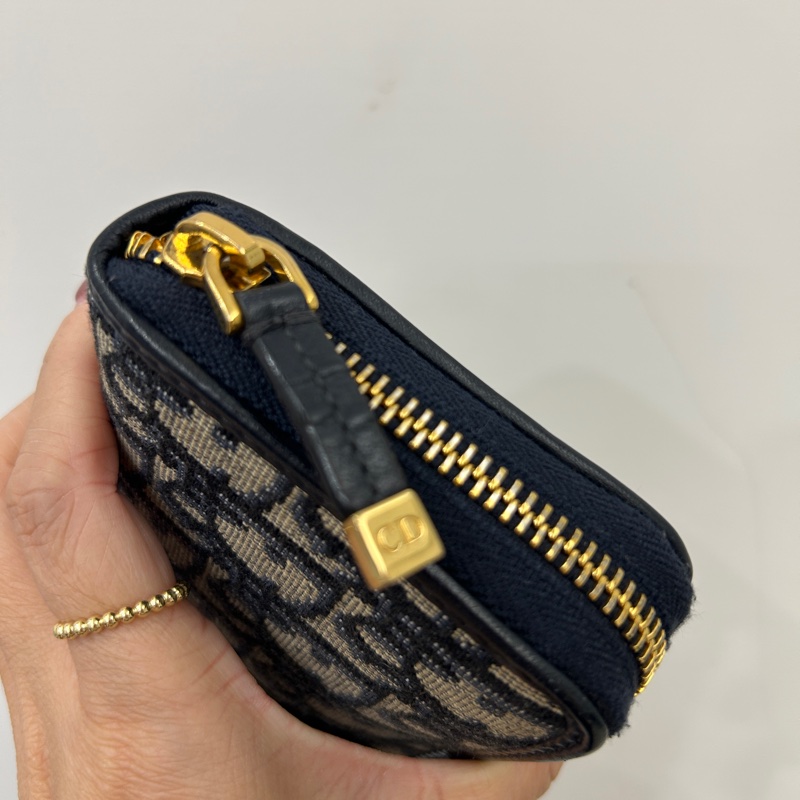 Dior 藍緹花布Montaigne ㄇ拉8卡長夾-10