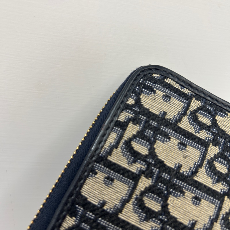 Dior 藍緹花布Montaigne ㄇ拉8卡長夾-12
