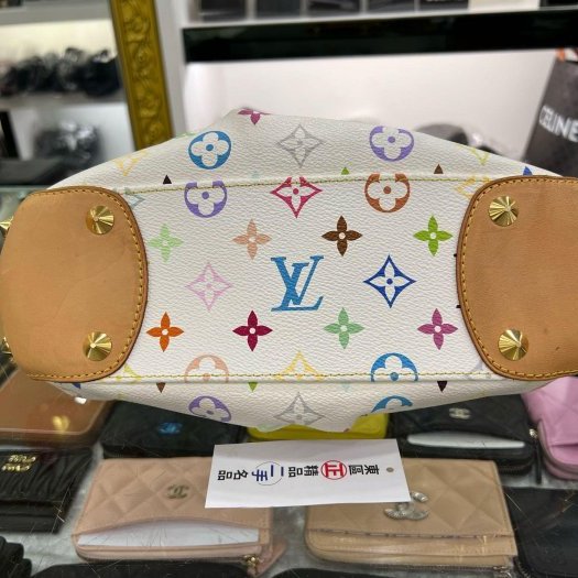 東區正精品㊣LV M40257 Judy PM 白彩金釦方框手提肩背鏈包小款 RZ5859-7
