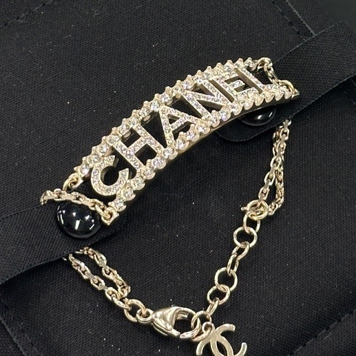 【配件 包裝盒 防塵袋 💕】Chanel 字母滿鑽 手鍊-4