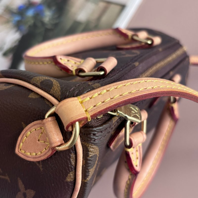::LOUIS VUITTON:: LV M81085 Nano Speedy 花紋手提斜背包-13