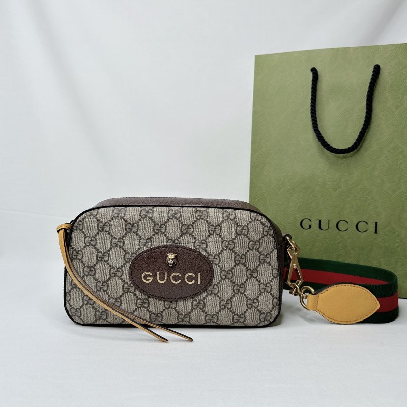 GUCCI GG Supreme虎頭相機包-0