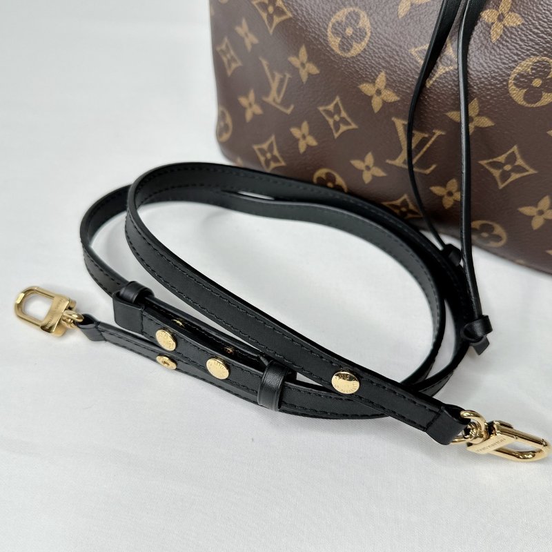 LV NeoNoe MM黑色老花水桶包-7