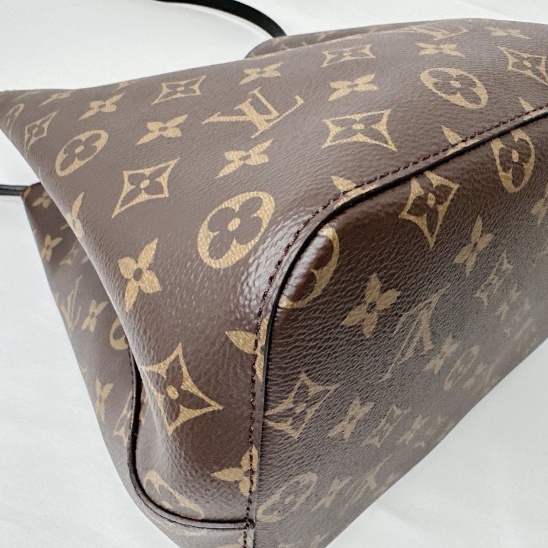 LV NeoNoe MM黑色老花水桶包-12