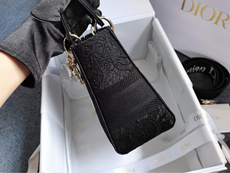 Dior 迪奧 戴妃五格 黑色蕾絲太陽女神刺繡 金扣 24編碼-3