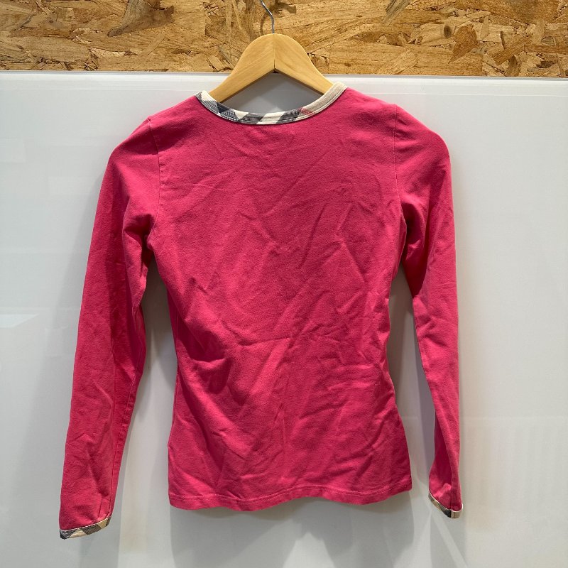 【美收精品】BURBERRY 桃紅長袖上衣 4-232【隔月月中將轉賣至日本 上架期限30天】-1