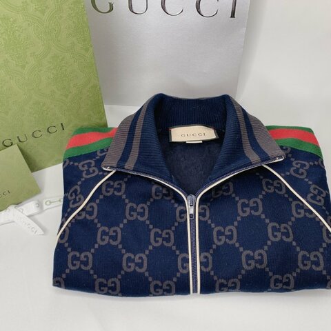 GUCCI GG 平紋針織棉外套