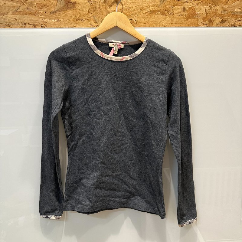 【美收精品】BURBERRY 灰色長袖上衣 4-236【隔月月中將轉賣至日本 上架期限30天】-0
