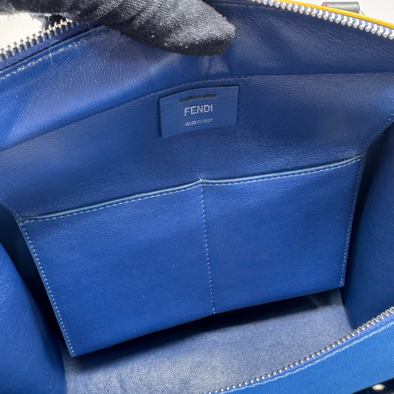 FENDI 3Jours 深藍色 牛皮 銀扣,手挽肩背兩用袋-23