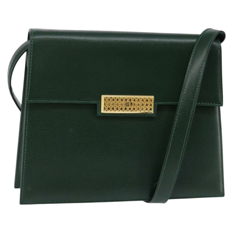 【日本直送】Christian Dior 肩背包 皮革 綠金 正品 BA6365-0