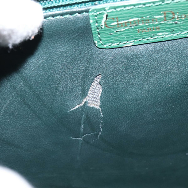 【日本直送】Christian Dior 肩背包 皮革 綠金 正品 BA6365-11