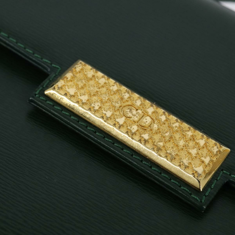 【日本直送】Christian Dior 肩背包 皮革 綠金 正品 BA6365-16