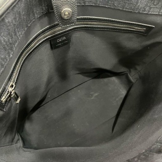 ㊣東區正精品㊣Christian Dior CD 黑色字紋老花丹寧織布金屬釦手提包斜背包肩背包購物袋 RZ5145-11