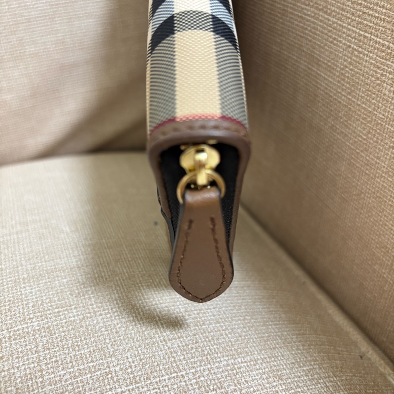 Burberry半牛皮ㄇ字拉鏈長夾-6