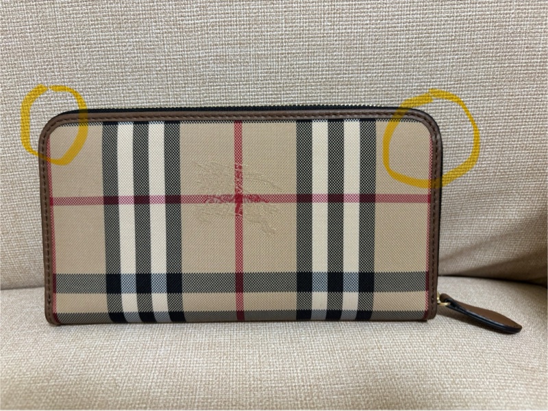 Burberry半牛皮ㄇ字拉鏈長夾-25