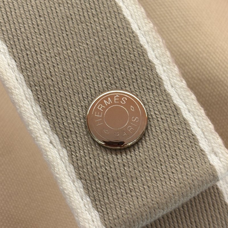Hermès Bride-a-Brac 愛馬仕收納包|米色帆布飯盒便當袋|萬用袋 手提包 (小號)-16