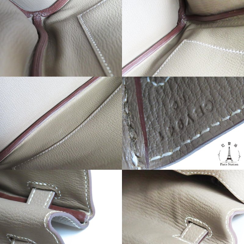 【巴黎站二手名牌專賣店】＊現貨＊HERMES 愛馬仕 真品＊C刻大象灰色銀釦BIRKIN 30柏金手提包-8