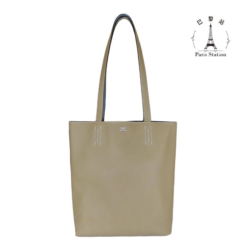 【巴黎站二手名牌專賣店】＊現貨＊HERMES 愛馬仕 真品＊K刻NEO DOUBLE SENS35木偶灰/塵土色牛皮雙面肩背包-0