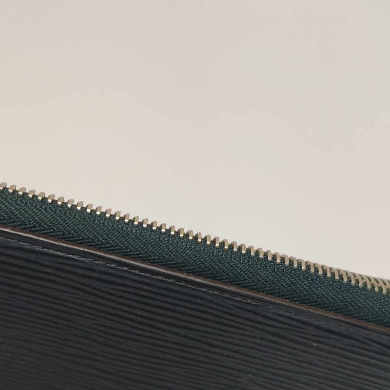 Louis Vuitton (LV) Zippy牛皮水波紋條紋Logo 環繞式拉鍊手拿包-13