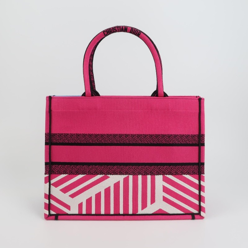 Dior Book Tote中號帆布拼色字母Logo手提包-4