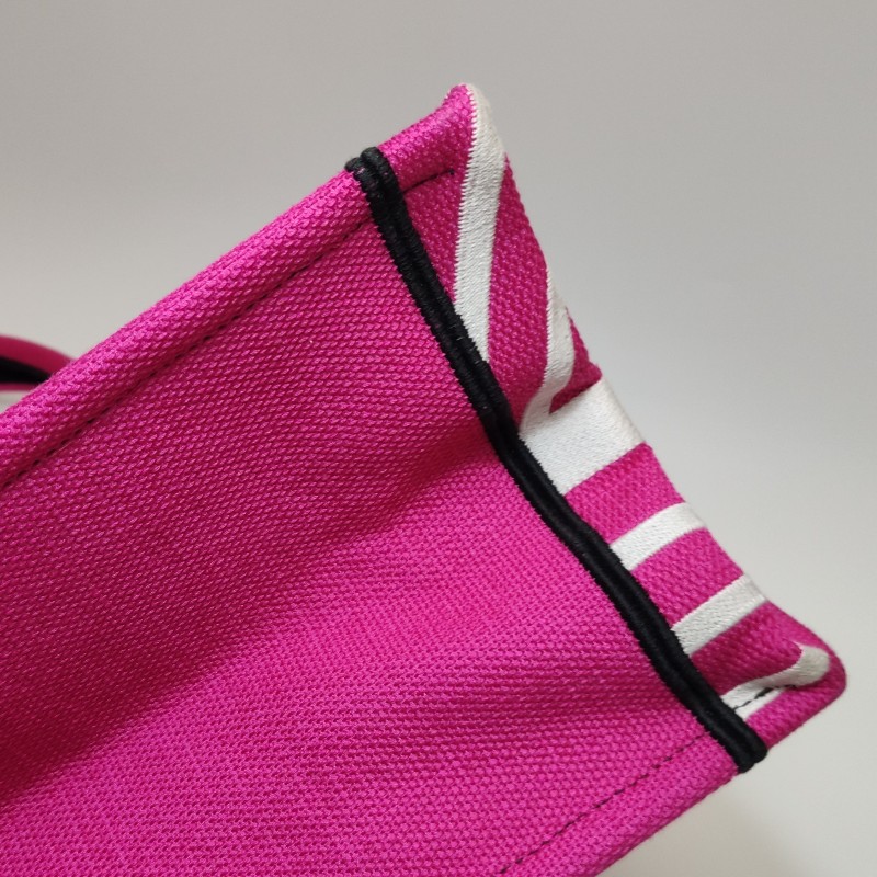Dior Book Tote中號帆布拼色字母Logo手提包-11
