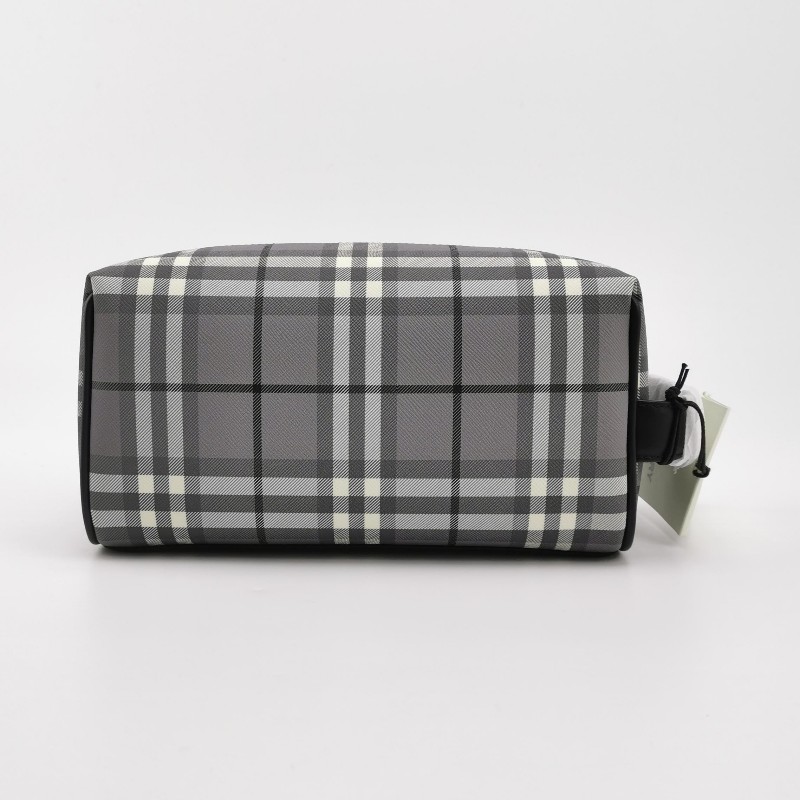 Burberry 牛皮拼色格紋手提包-3