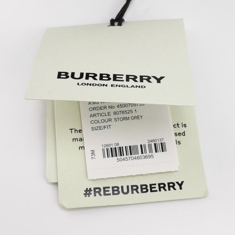 Burberry 牛皮拼色格紋手提包-7