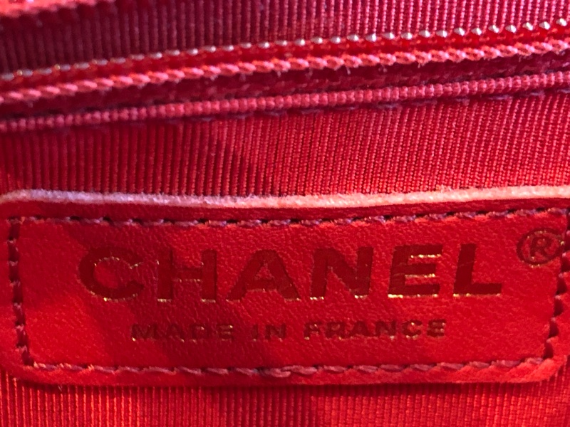 絕版CHANEL Boy 28cm 紅色小羊皮菱格金鍊A92193 肩背包-26