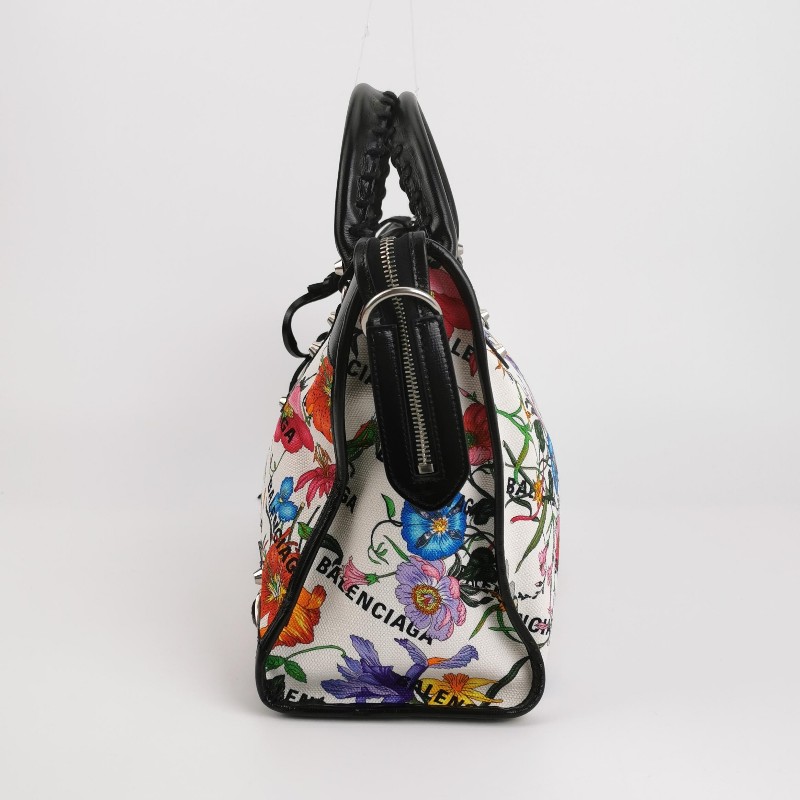 Gucci Balenciaga聯名款Neo Classic City中號牛皮帆布印花鉚釘斜挎包單肩包-2