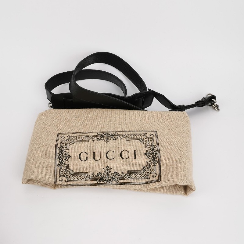 Gucci Balenciaga聯名款Neo Classic City中號牛皮帆布印花鉚釘斜挎包單肩包-8