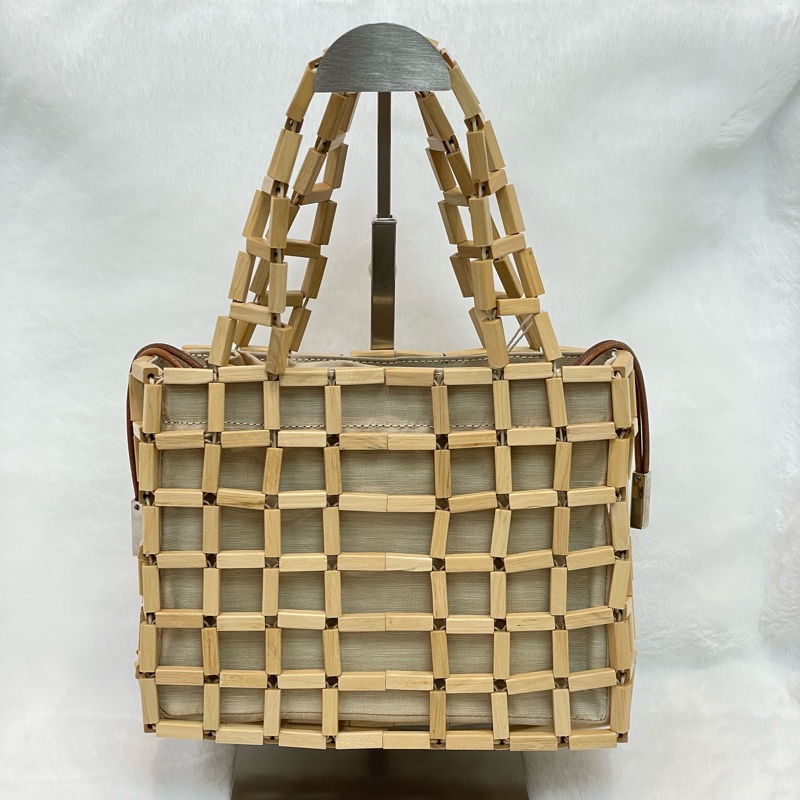 Ferragamo Wood mesh handle bag 木網編織手提包 O415-2