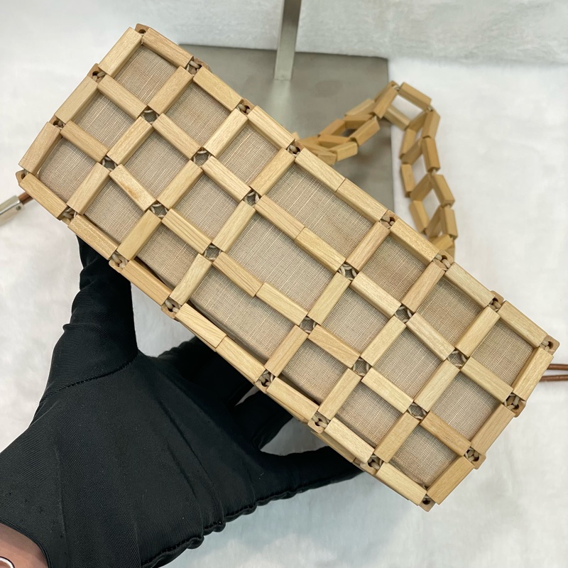 Ferragamo Wood mesh handle bag 木網編織手提包 O415-7