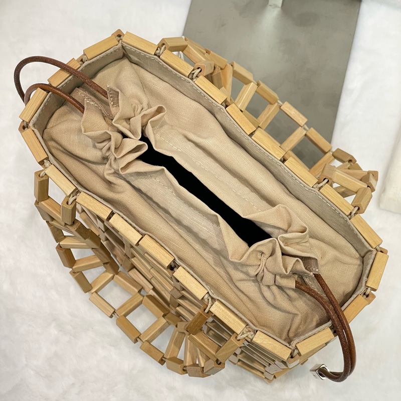 Ferragamo Wood mesh handle bag 木網編織手提包 O415-15