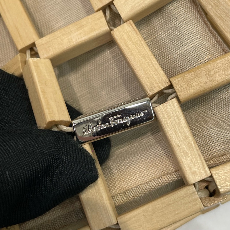 Ferragamo Wood mesh handle bag 木網編織手提包 O415-28