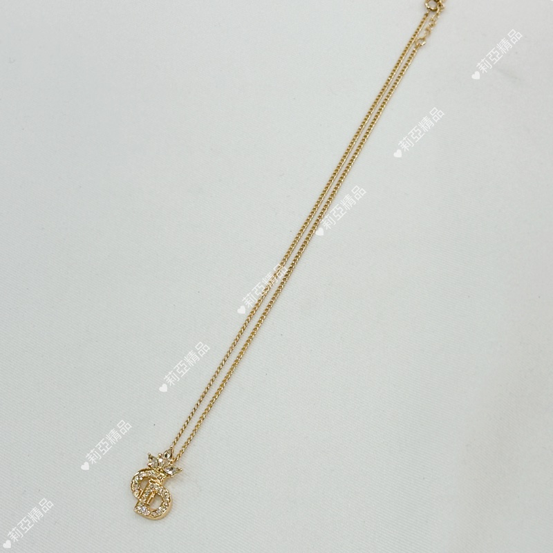莉亞精品♡ Dior 水鑽cd仿鑽項鍊 9新美品-2