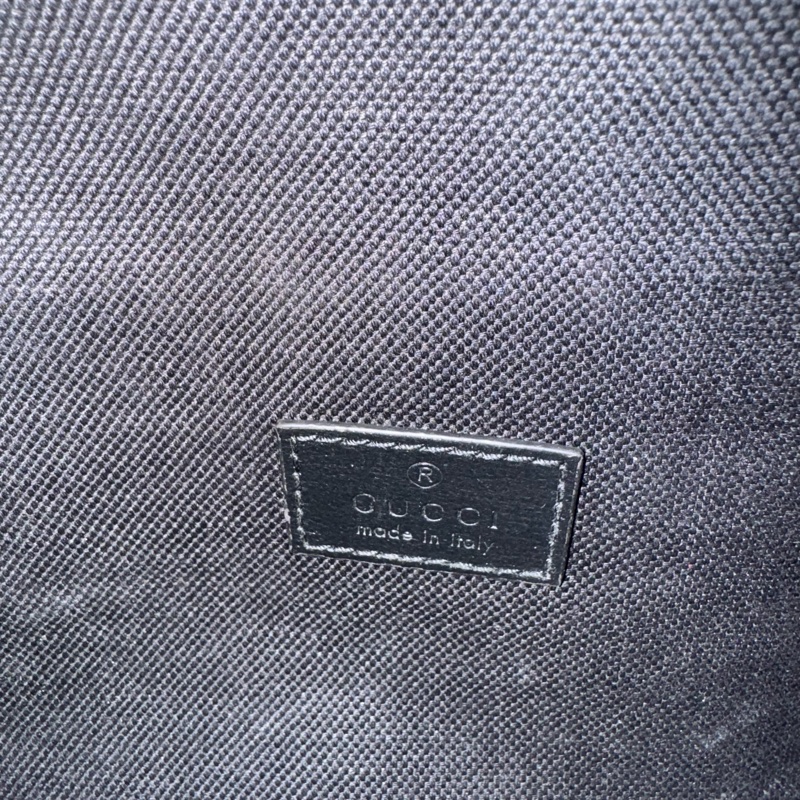 Gucci古馳/黑灰色雙G胸前包/733240-13